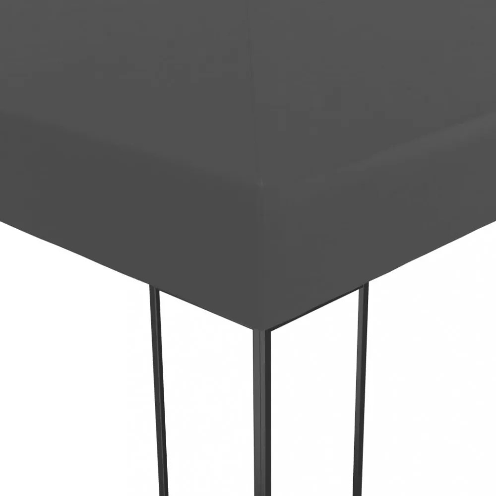 antracitszürke pavilon LED fényfüzérrel 3 x 4 m