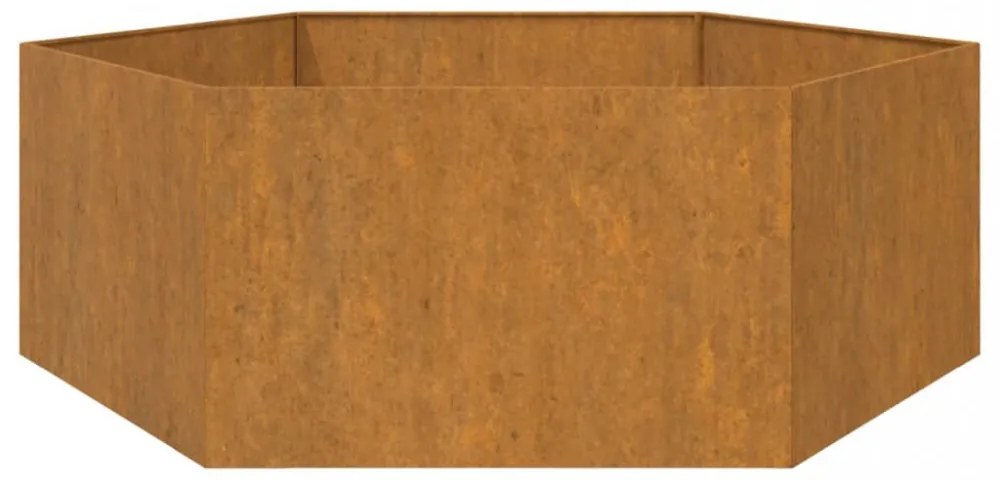 rozsda színű corten acél növénytartó 138x120x45 cm