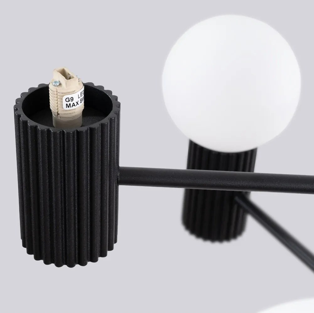 Fekete függőlámpa üveg búrával Orbital – Sollux