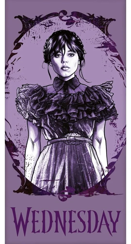 Lila pamut gyerek fürdőlepedő 70x140 cm Wednesday – Jerry Fabrics