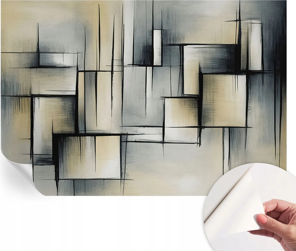 Öntapadós fotótapéta falra 3D Loft Absztrakt geometria 152x104