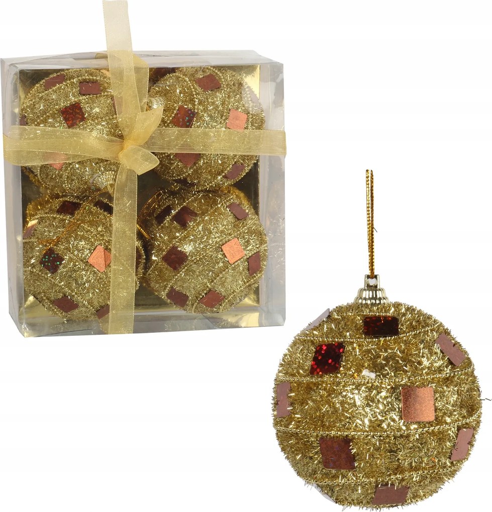 4 db-os hungarocell gömb szett 7 cm arany