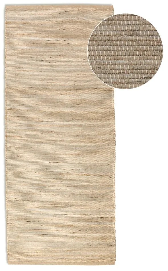 Bézs kétoldalas-kézi szövésű jutakeverék futószőnyeg 80x200 cm Handloom – Hanse Home