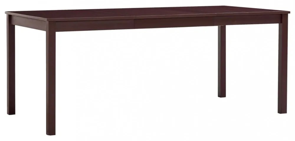 sötétbarna fenyőfa étkezőasztal 180 x 90 x 73 cm