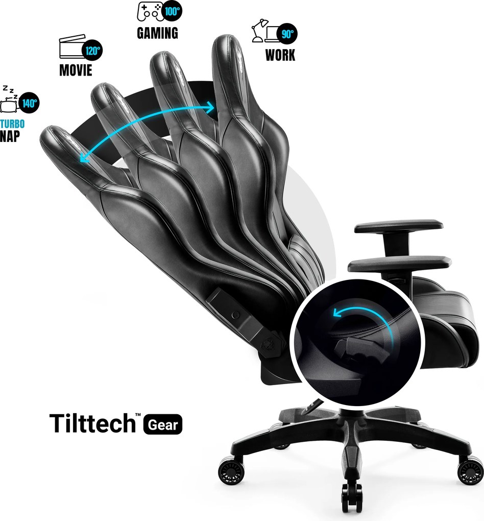 Gamer szék műbőr Normal Size, fekete: Diablo X-One 2.0