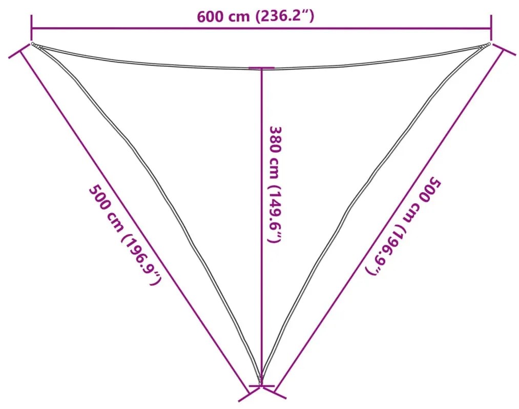 barna HDPE napvitorla 160 g/m² 5 x 5 x 6 m