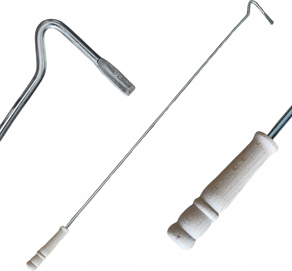 Temető hamuhoz, szénhez, kemencéhez, grillhez- 80 cm, fa nyél