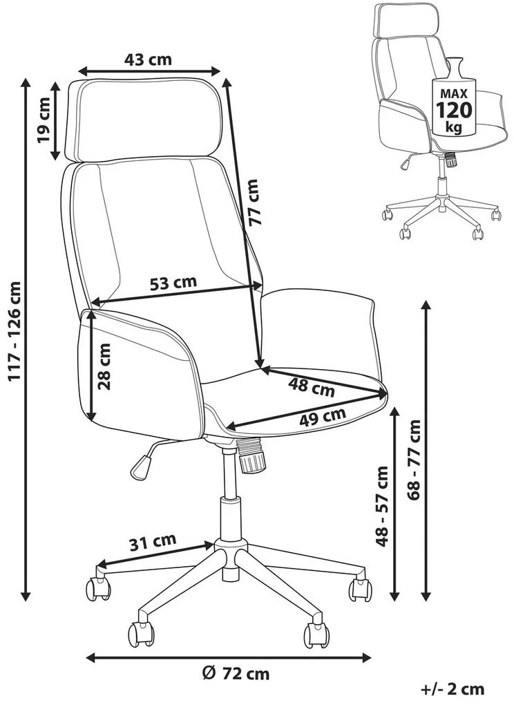 Irodai szék Piton (szürke). 1011243