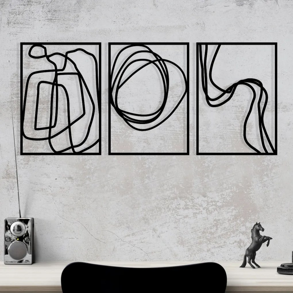Achermus fém fali dekoráció, 120×54 cm