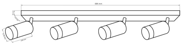 spotlámpa ARRAS 4xGU10/10W/230V fehér