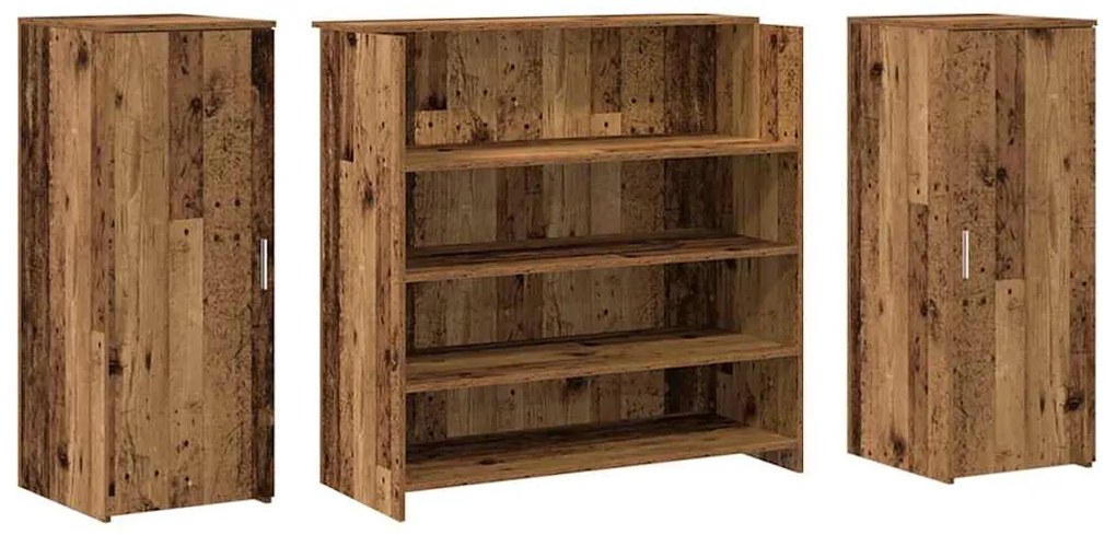recepciós pult antik fa 180x50x103,5 cm szerelt fa