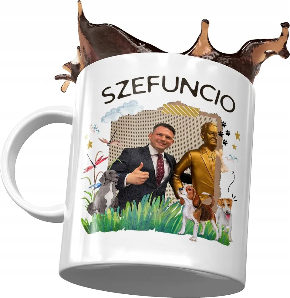 Bögre Sławomir Mentzen XD Corvinus Politikusok Ajándék Nyomtatott Fotóval