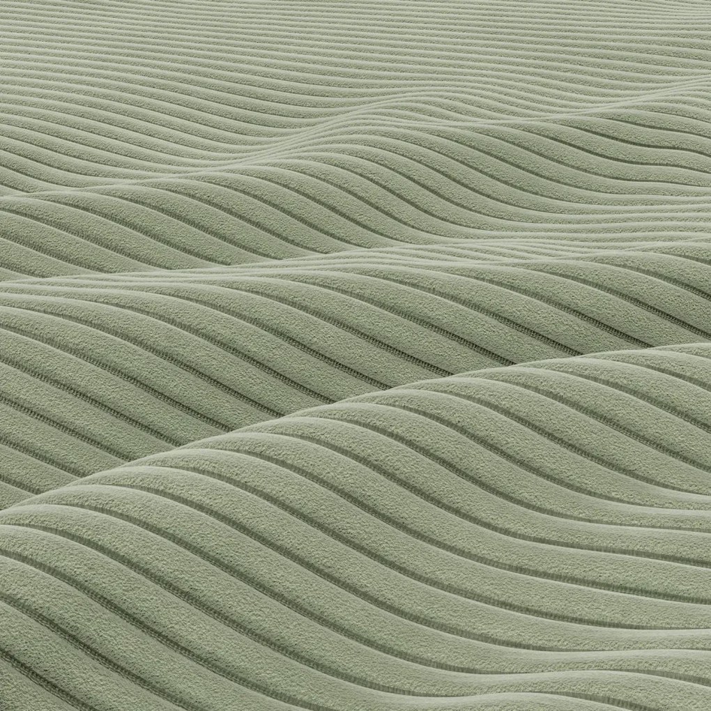 Fireze puff, kordbársony, zöld