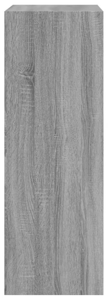 szürke sonoma színű szerelt fa cipőszekrény 60 x 34 x 96,5 cm
