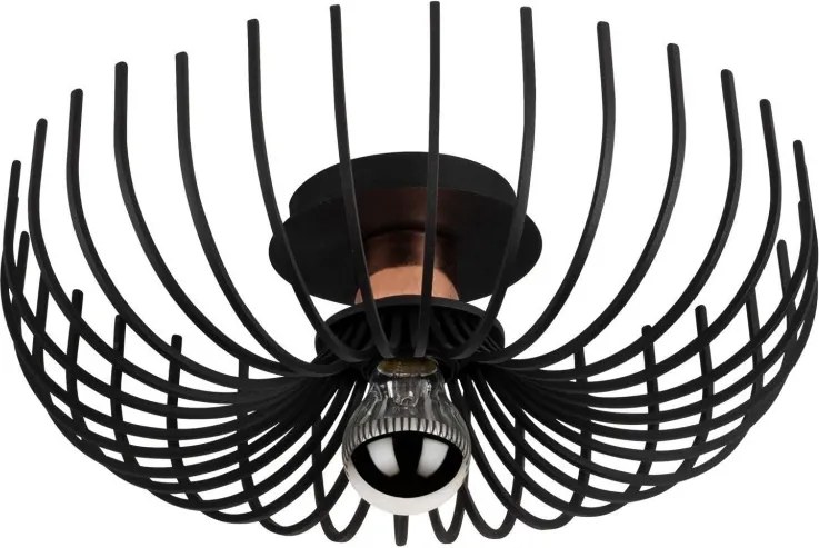 Aspendos N-641 fekete fém függőlámpa, Ø36 cm