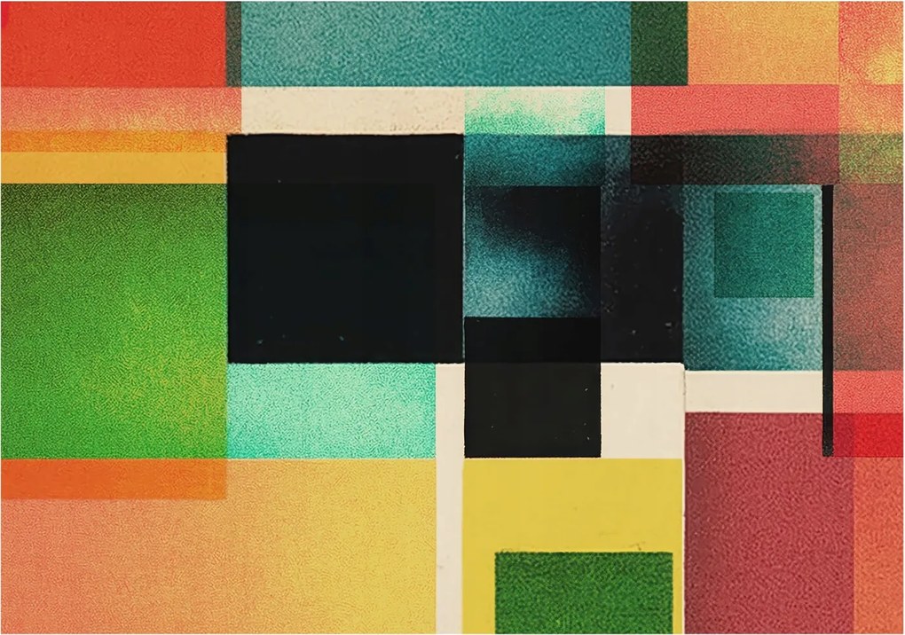 Dekoratív fali tapéta 3D hatással Geometrikus absztrakt 208x146 Ragasztó