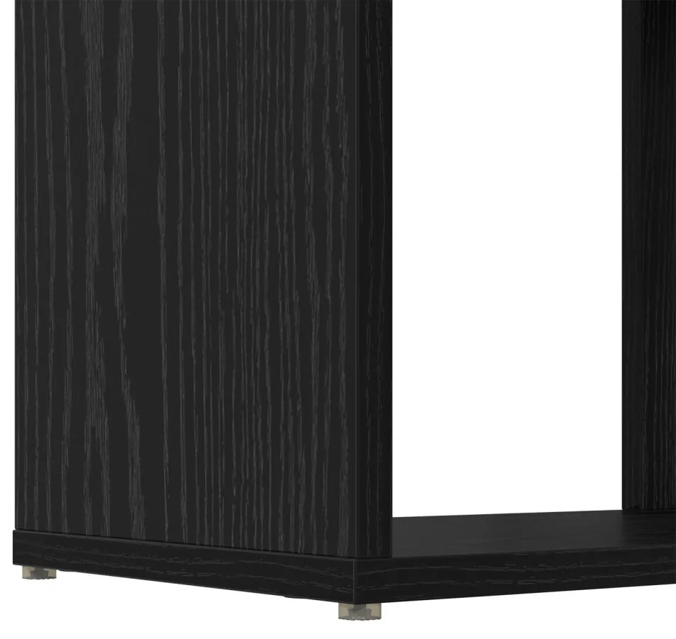 könyvespolc Fekete tölgy Szerelt fa 60 x 24 x 124 cm