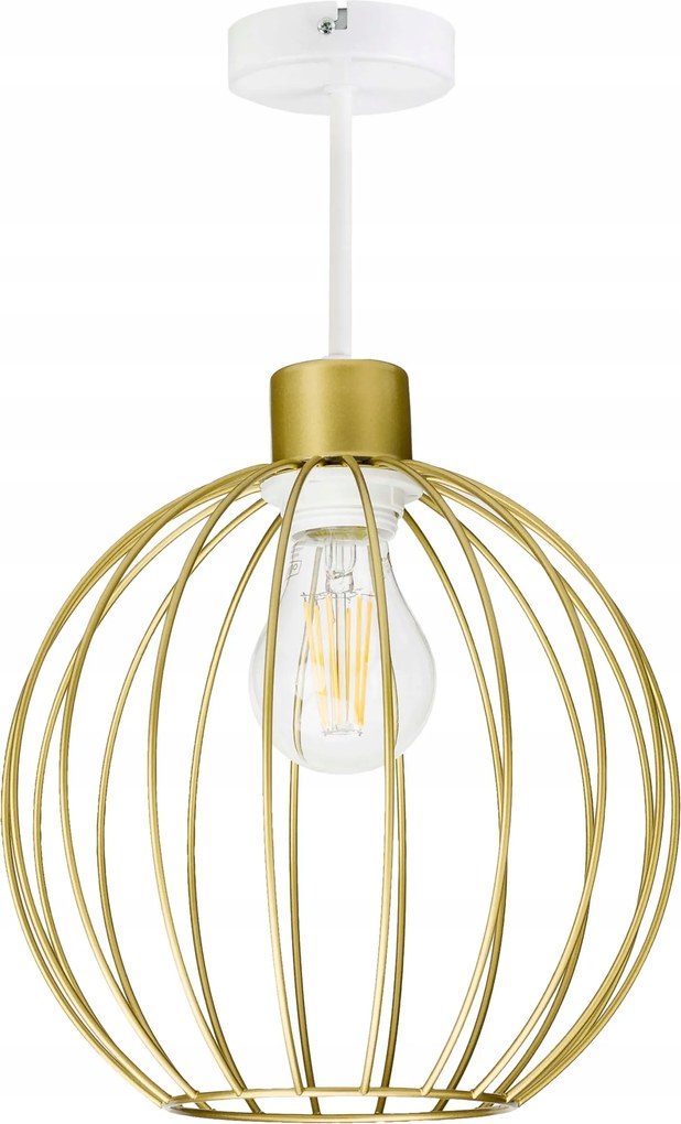 Függő lámpa fix mennyezeti csillár huzal arany