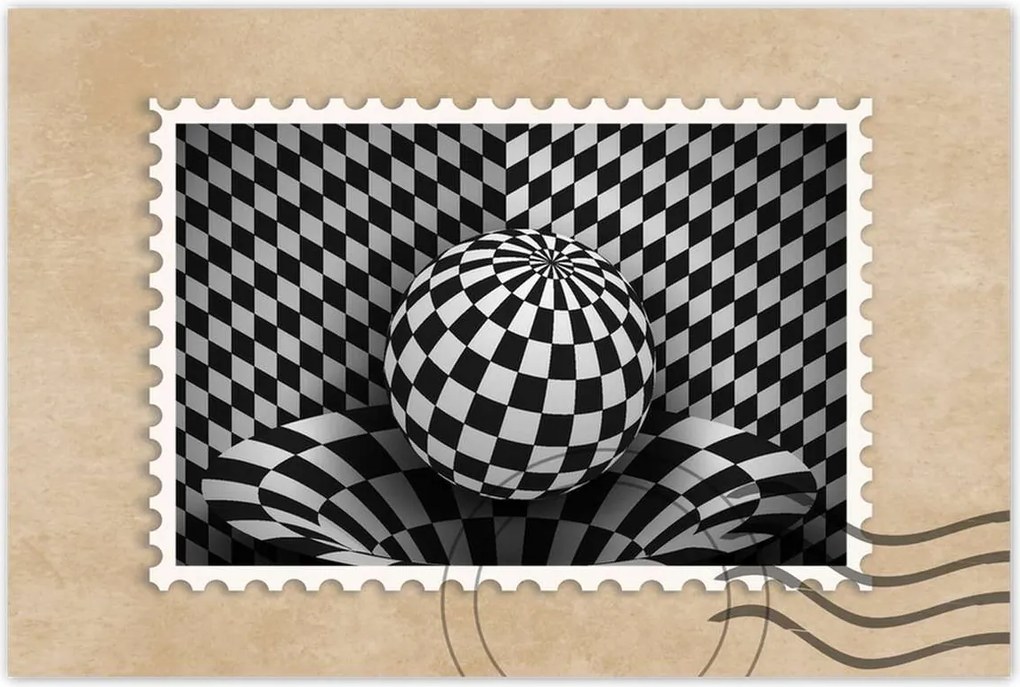 Poszterek 90x60 Absztrakt fekete-fehér