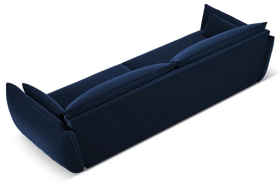Sötétkék bársony kanapé 248 cm Vanda – Mazzini Sofas