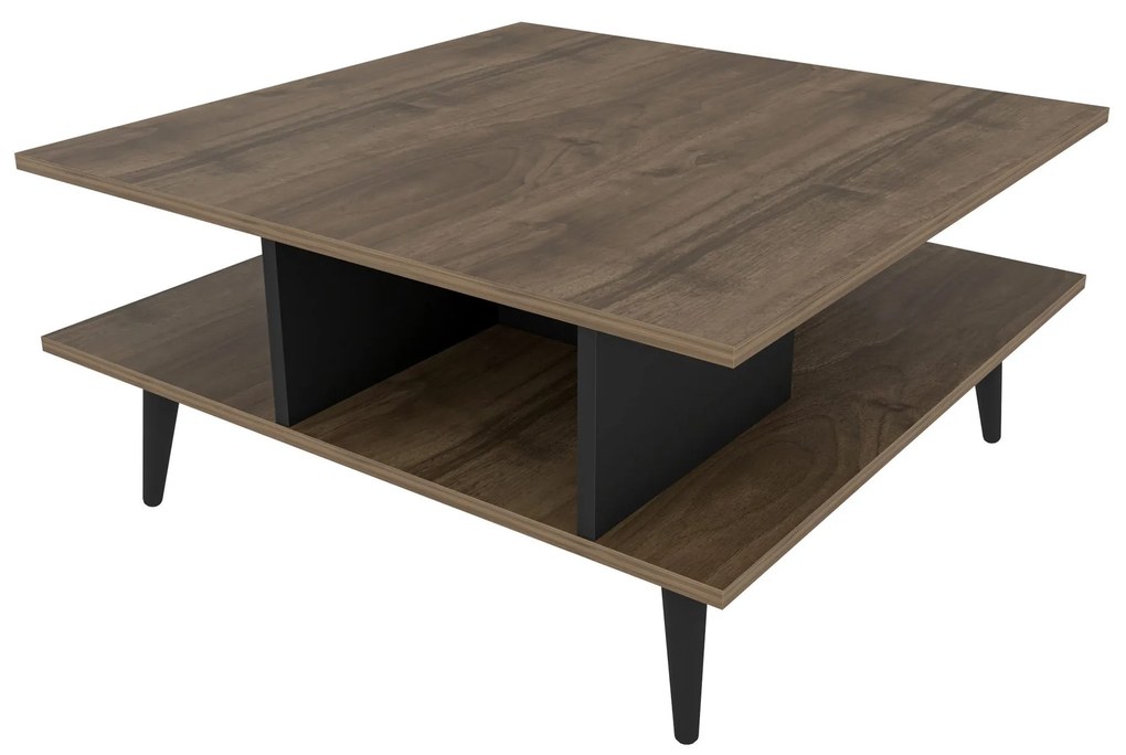 Dohányzóasztal Akya - Walnut, Black