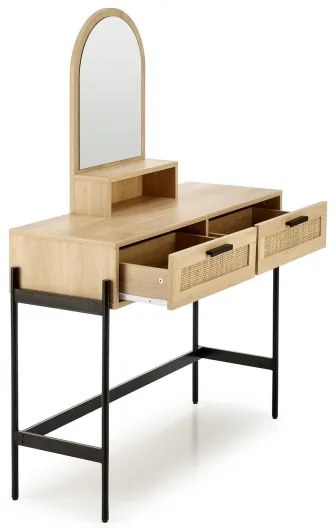 Öltözködő asztal CARMEN 136x104 cm bézs/fekete