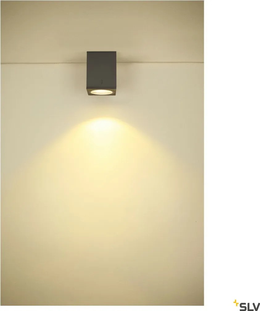 SLV 1003420 ENOLA SQUARE Modern Kültéri Mennyezeti Lámpa Antracit, Átlátszó LED IP65