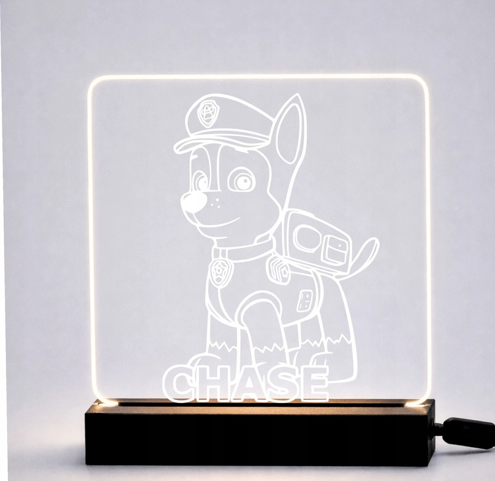 3D Led lámpa – rendőr kutyus – Mancs Őrjárat éjjeli lámpa gyerekeknek