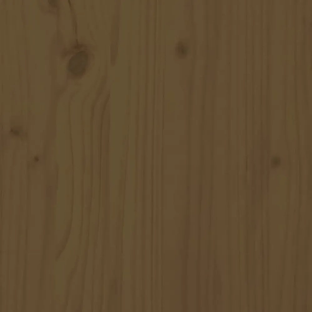 mézbarna tömör fenyőfa cipőszekrény 110 x 34 x 61 cm