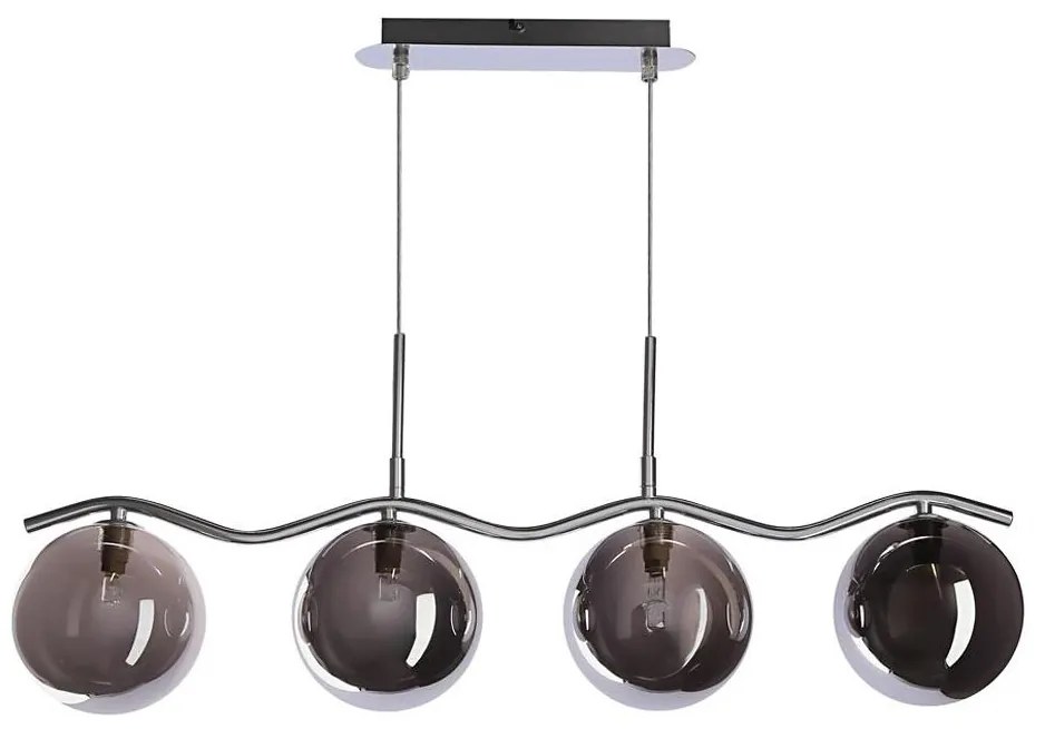 Kábelre függesztett csillár LUMOS 4xG9/20W/230V füstös fekete