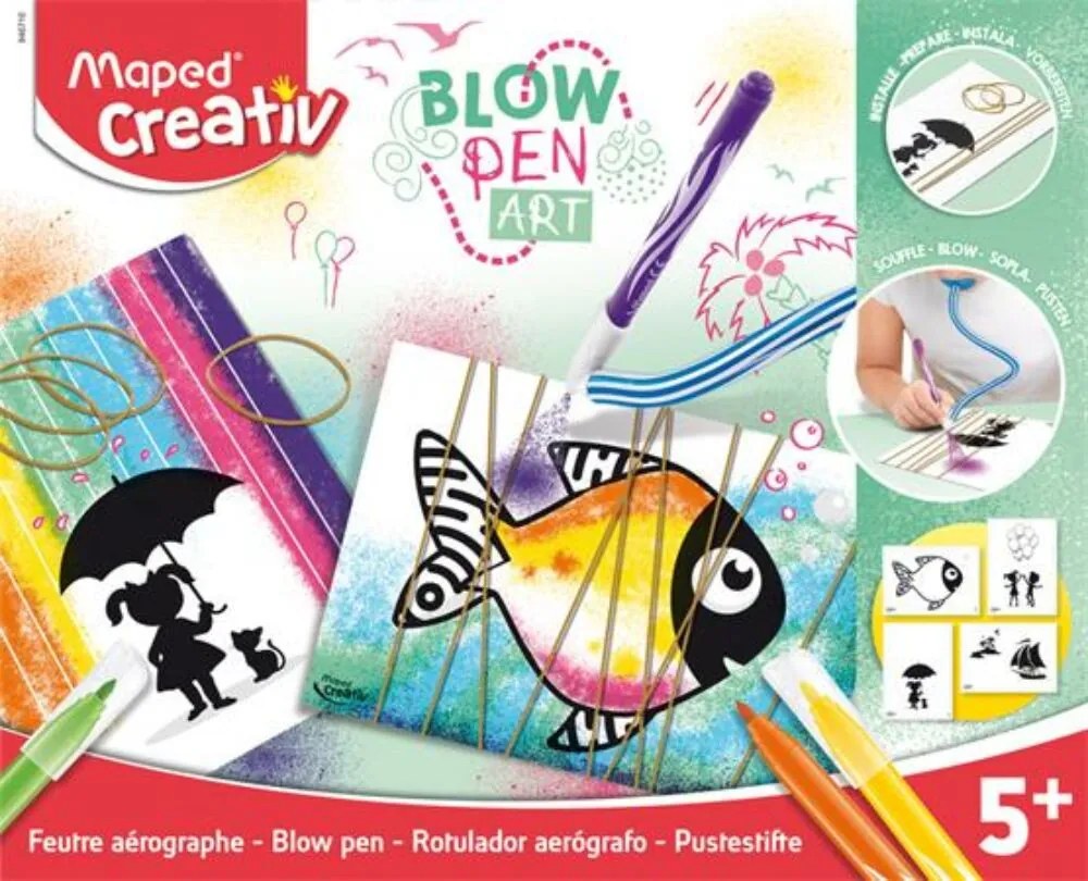 Fújós filctoll készlet, pop, MAPED CREATIV Blow pen Art (IMAC846710)
