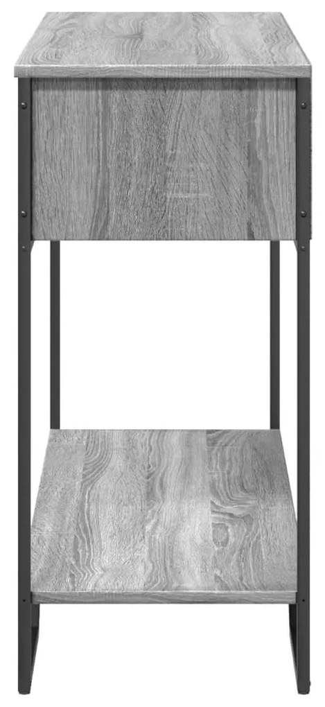 szürke sonoma szerelt fa dohányzóasztal 100x35x74,5 cm