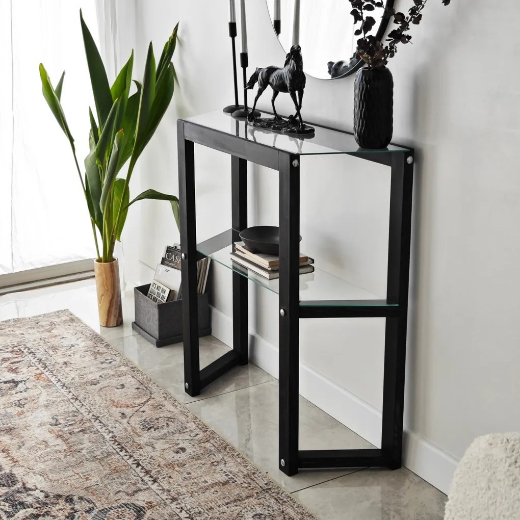 Trapezoid komód, antracit, 85 cm