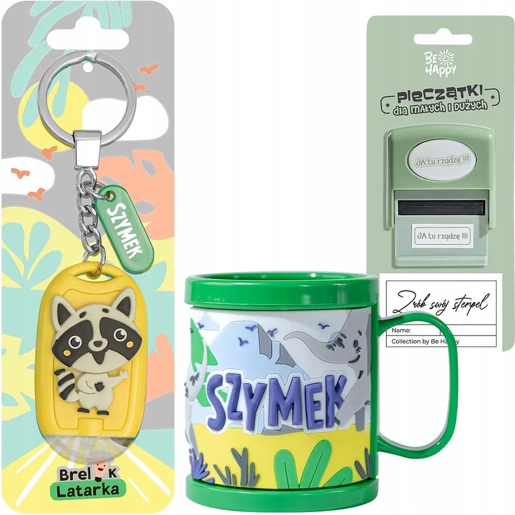 Gyereknapi Ajándék Bögre Gyerek Névvel Smiley Kulcstartó 3D Bélyegző