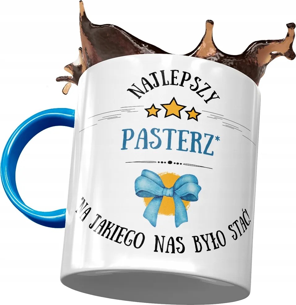 Kék Bögre Pásztornak A Legjobb Pásztor Nyomtatott Fotóval