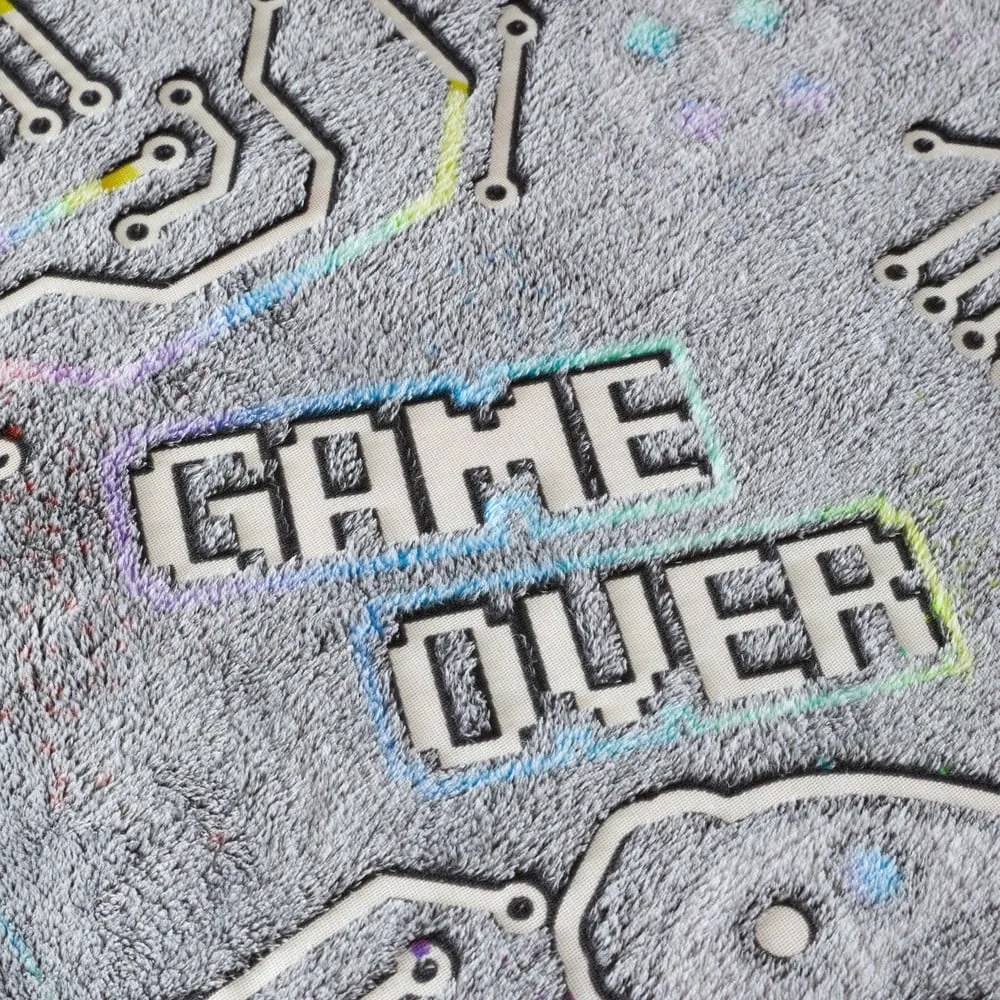 Egyszemélyes mikroplüss gyerek ágyneműhuzat világító hatással 135x200 cm Game Over – Catherine Lansfield