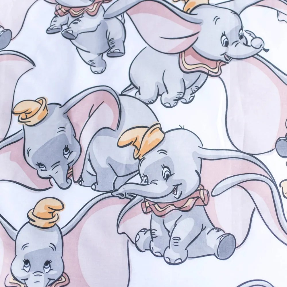 Fehér-szürke pamut gyerek ágyneműhuzat babaágyhoz 100x135 cm Dumbo "Dots" – Jerry Fabrics