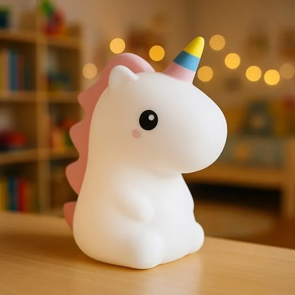 LED RGBW, fényerőszabályozható, újratölthető gyermek éjszakai lámpa UNICORN LED/1W/5V 1200 mAh