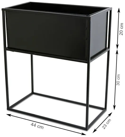 Virágállvány 50x44 cm fekete