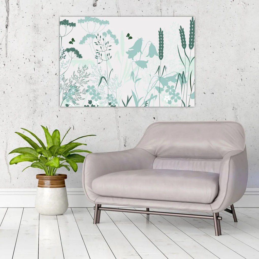 Kép - rét vektor (90x60 cm)