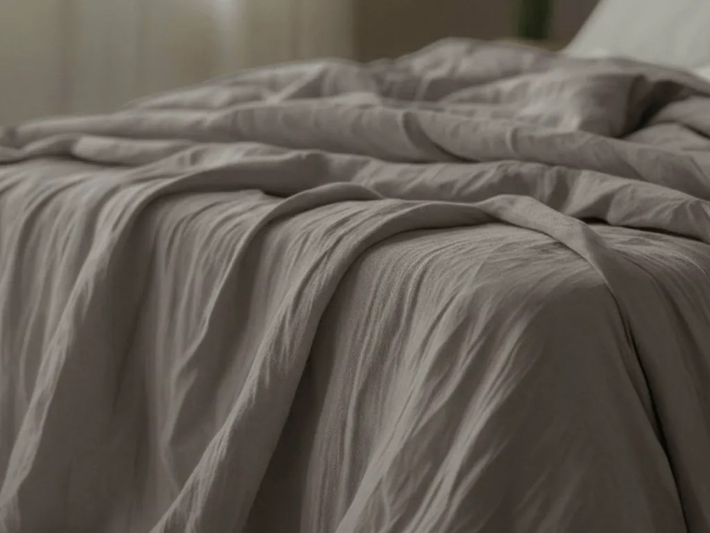 Muszlin ágyneműhuzat PURELY szürke Ágyneműhuzat mérete: 80 x 80 cm | 155 x 220 cm