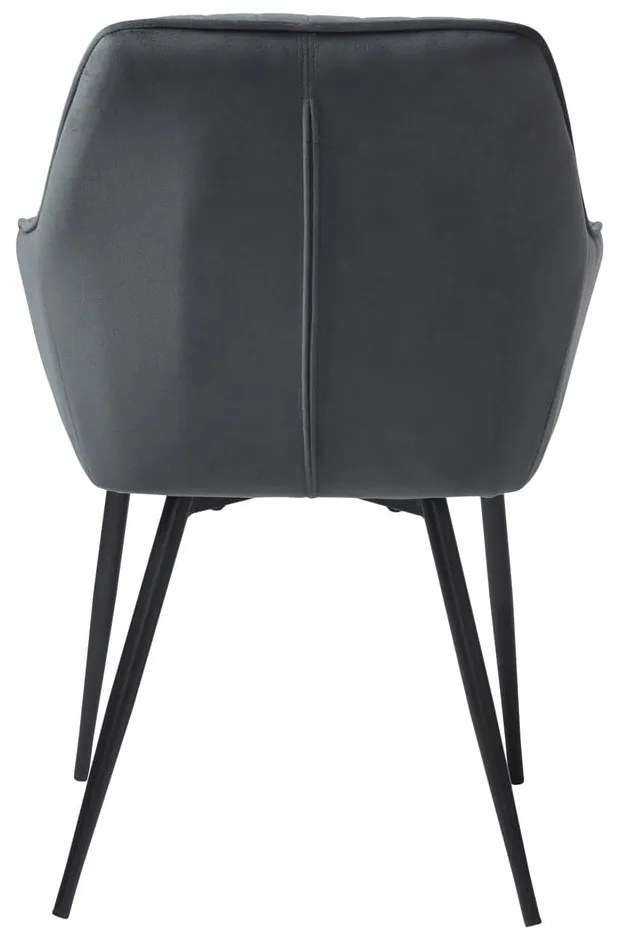 Szürke kárpitozott karfás étkezőfotel szett 2 db-os Nolan Stripe – Unique Furniture