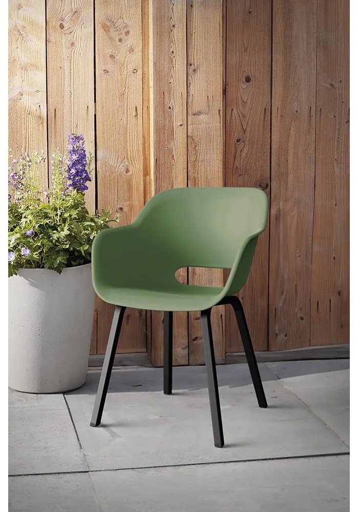 Zöld fém-műanyag kerti szék szett 2 db-os Noa Duo – Keter