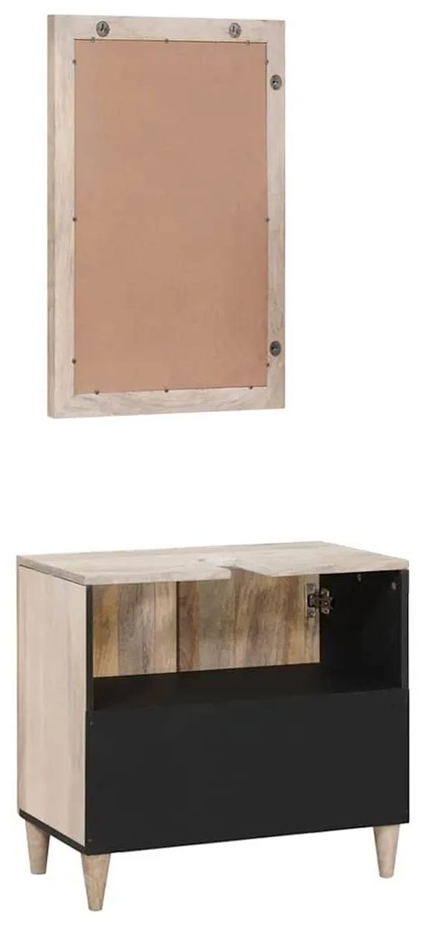 Fürdőszoba bútor szett tárolóval 2 pcs Fehér 62 x 33 x 58 cm