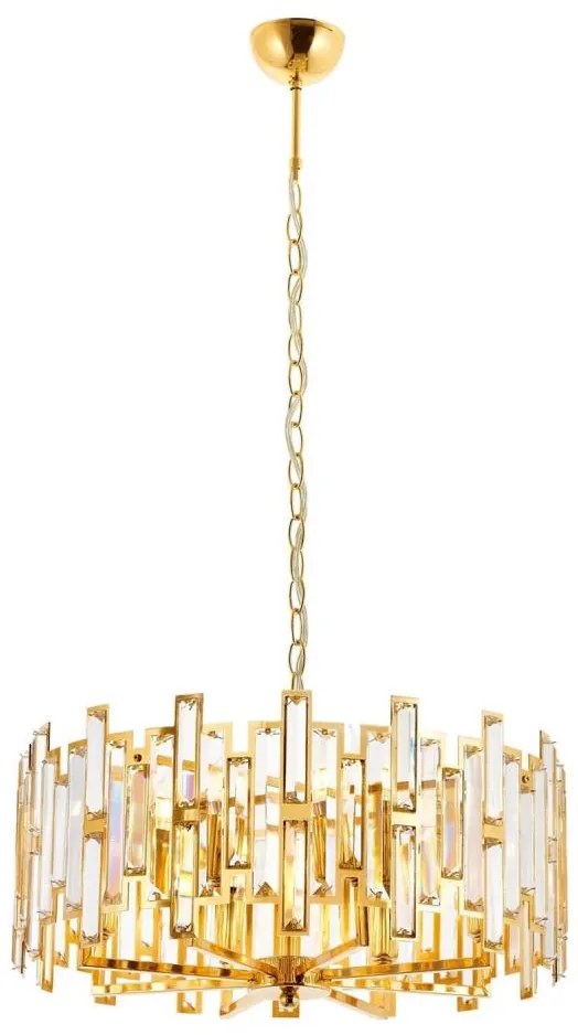 Láncos csillár CRYSTALLINE 6xE14/40W/230V aranyszínű