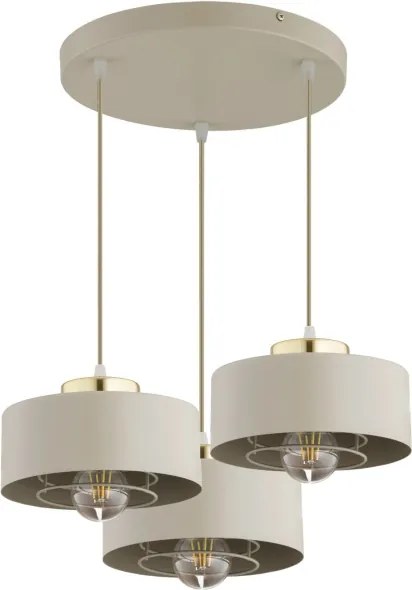 BRILAGI - Függőlámpa kábellel SPRING 3xE27/60W/230V bézs/arany