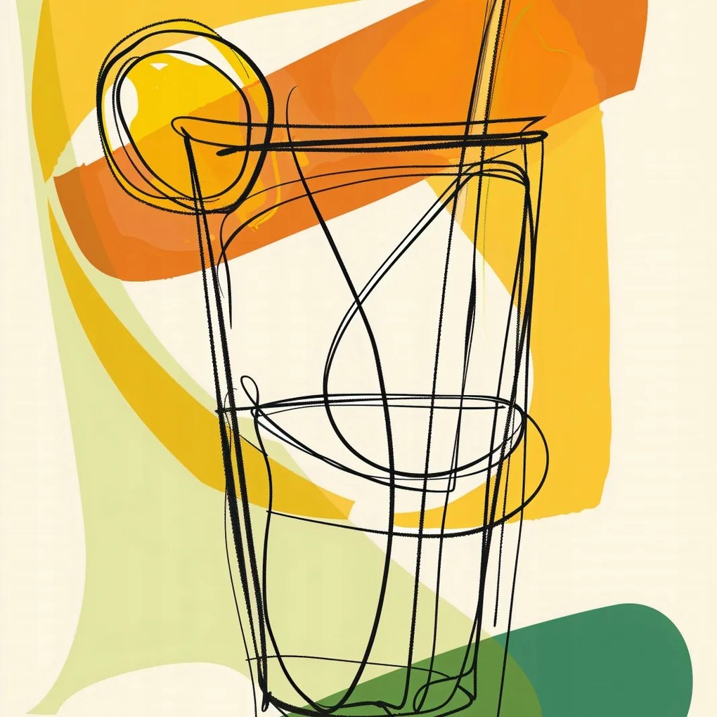 Poszter 90x90cm Művészi koktél