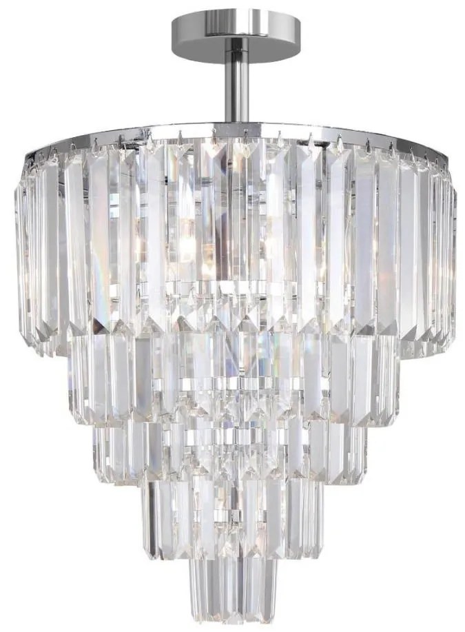 Zuma Line FC17106/6+3+1-CHROME+CL - Felületre szerelhető csillár AMEDEO 10xE14/40W/230V króm