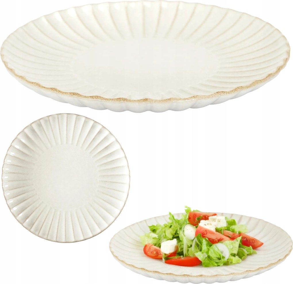 Eden desszertes tányér 21,7 cm krémszínű bézs kerek kerámia mikrohullámú sütőben használható