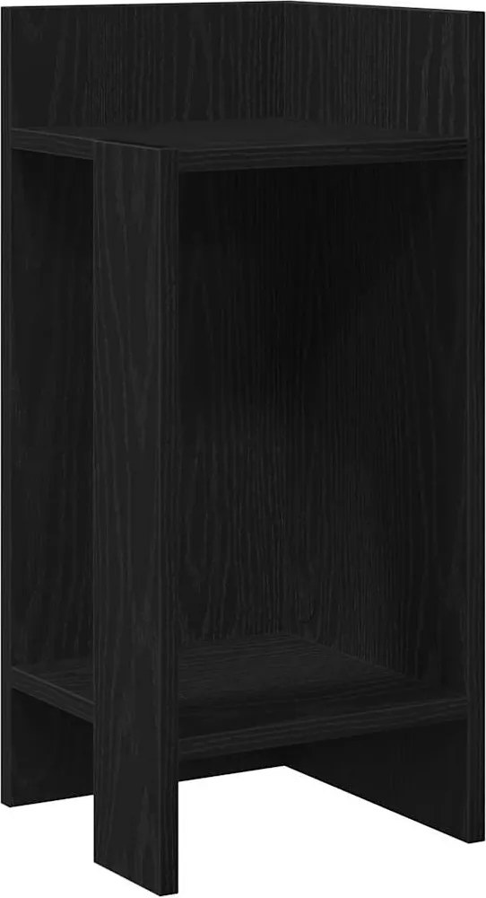 vidaXL fekete kisasztal polccal 25,5 x 27 x 60 cm